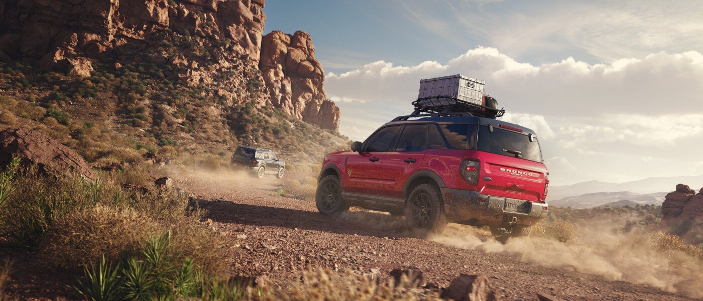2026 Ford Bronco Sport Exterior Off-roading With Luggage In Dusty Desert
