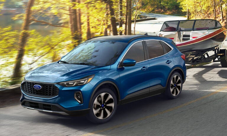 2024 Ford Escape Exterior On Forest Road Towing Boat