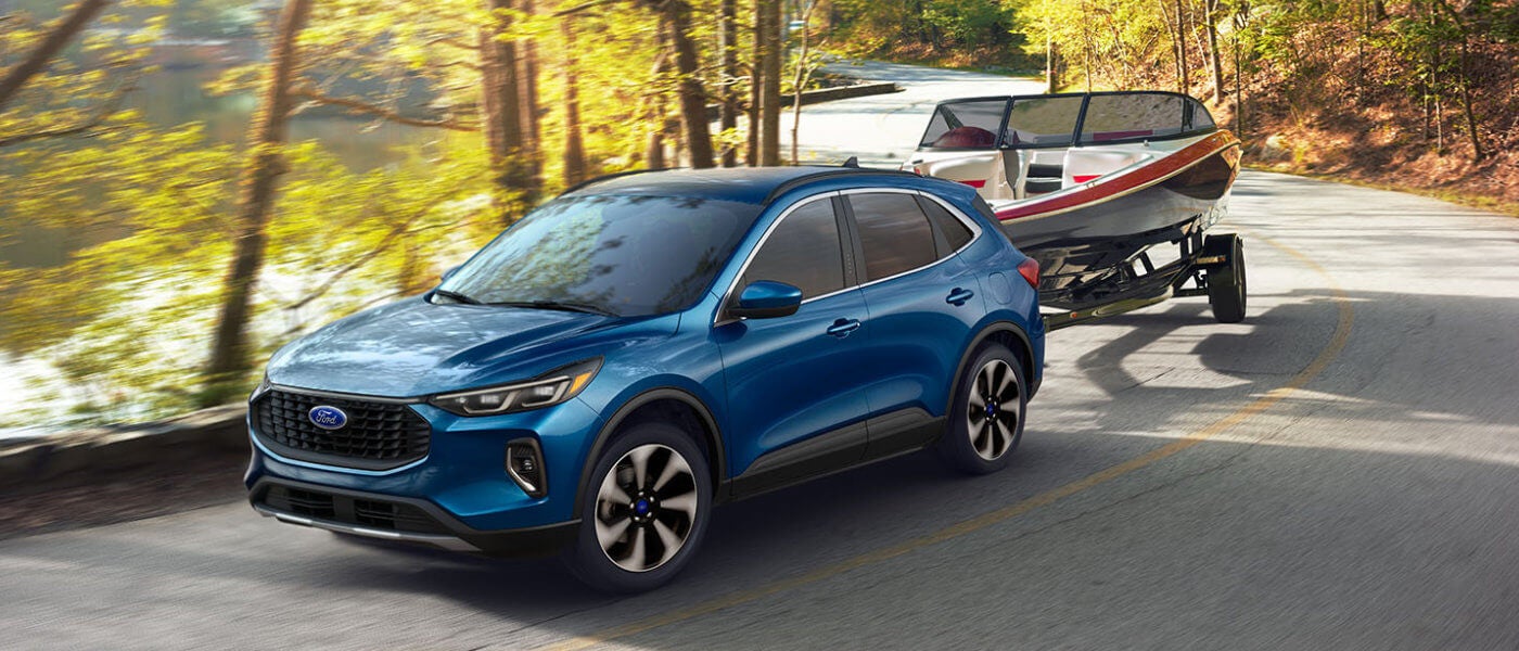 2025 Ford Escape Exterior On Forest Road Towing Boat