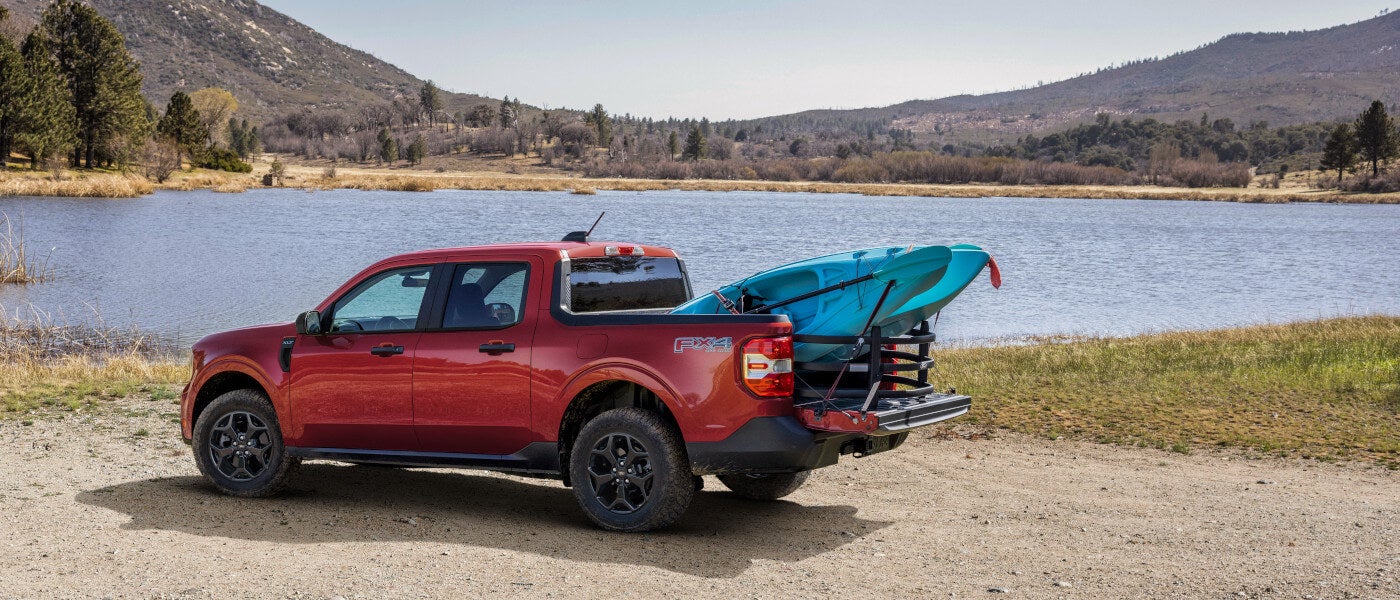 2025 Ford Maverick Exterior By Lake With Kayak