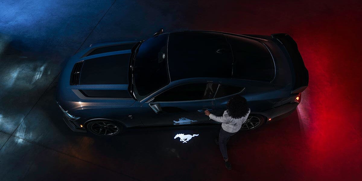 2025 Ford Mustang Exterior From Above With Mustang Logo