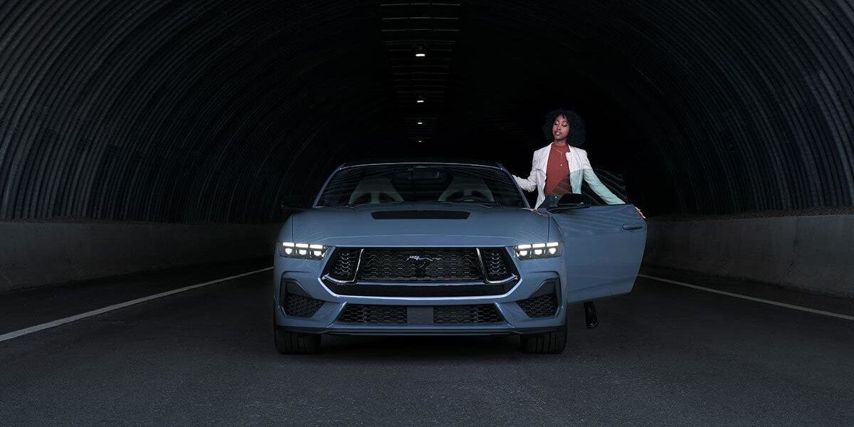 2025 Ford Mustang Exterior Head On In Tunnel