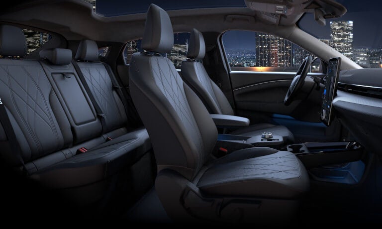 2025 Ford Mustang Mach-E Interior Seating Side View At Night