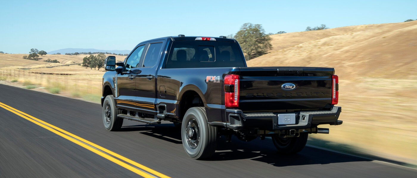 2026 Ford Super Duty Exterior From Behind Driving On Highway